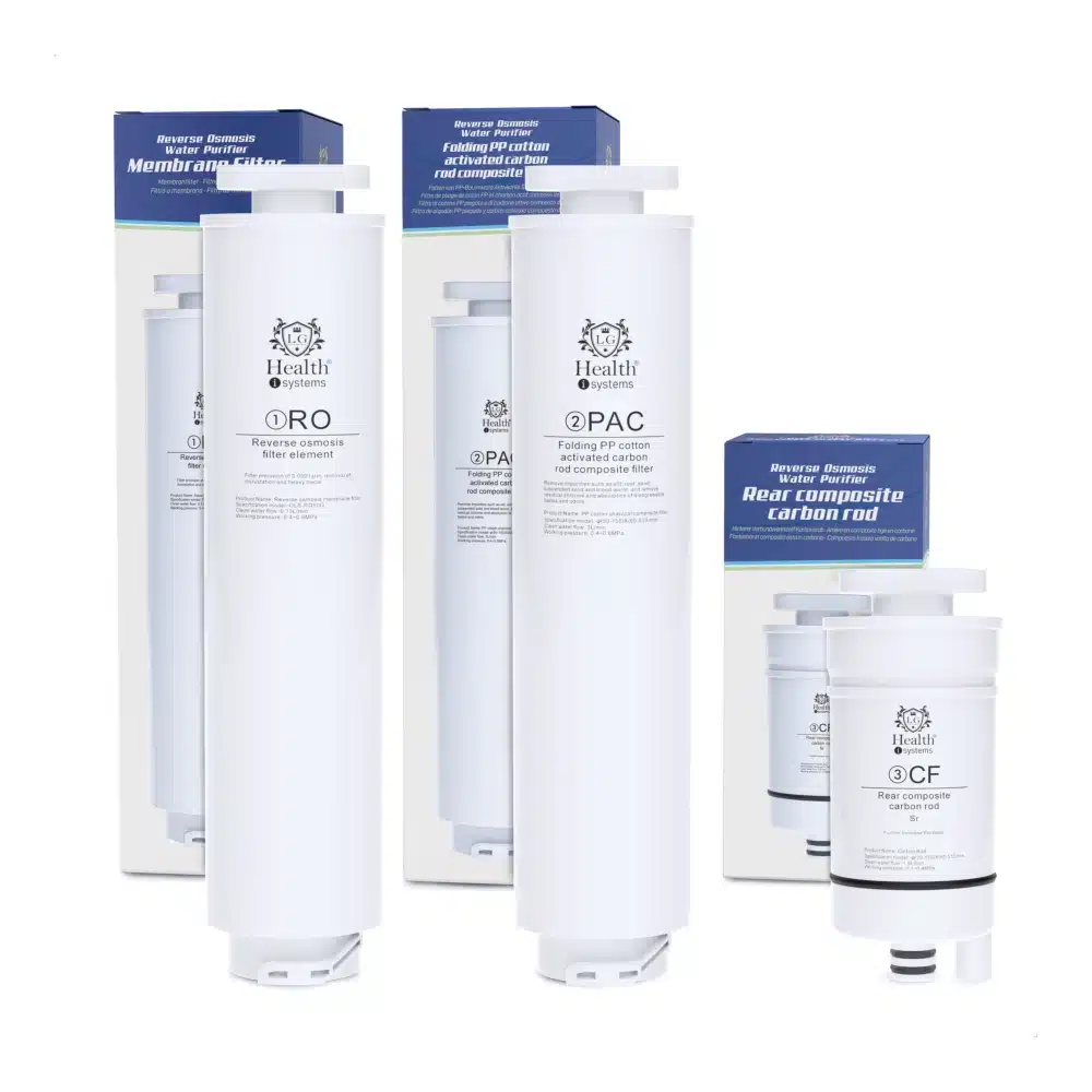 Pack de 3 filtros para Ósmosis Inversa Doméstica. Mayor Remineralización del Agua. Elimina Tóxicos como el Flúor, Metales Pesados y Glifosato.